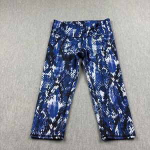 Alo Yoga Leggings Womens XS Black Black Snake Skin Airbrush Python Cropped Yoga